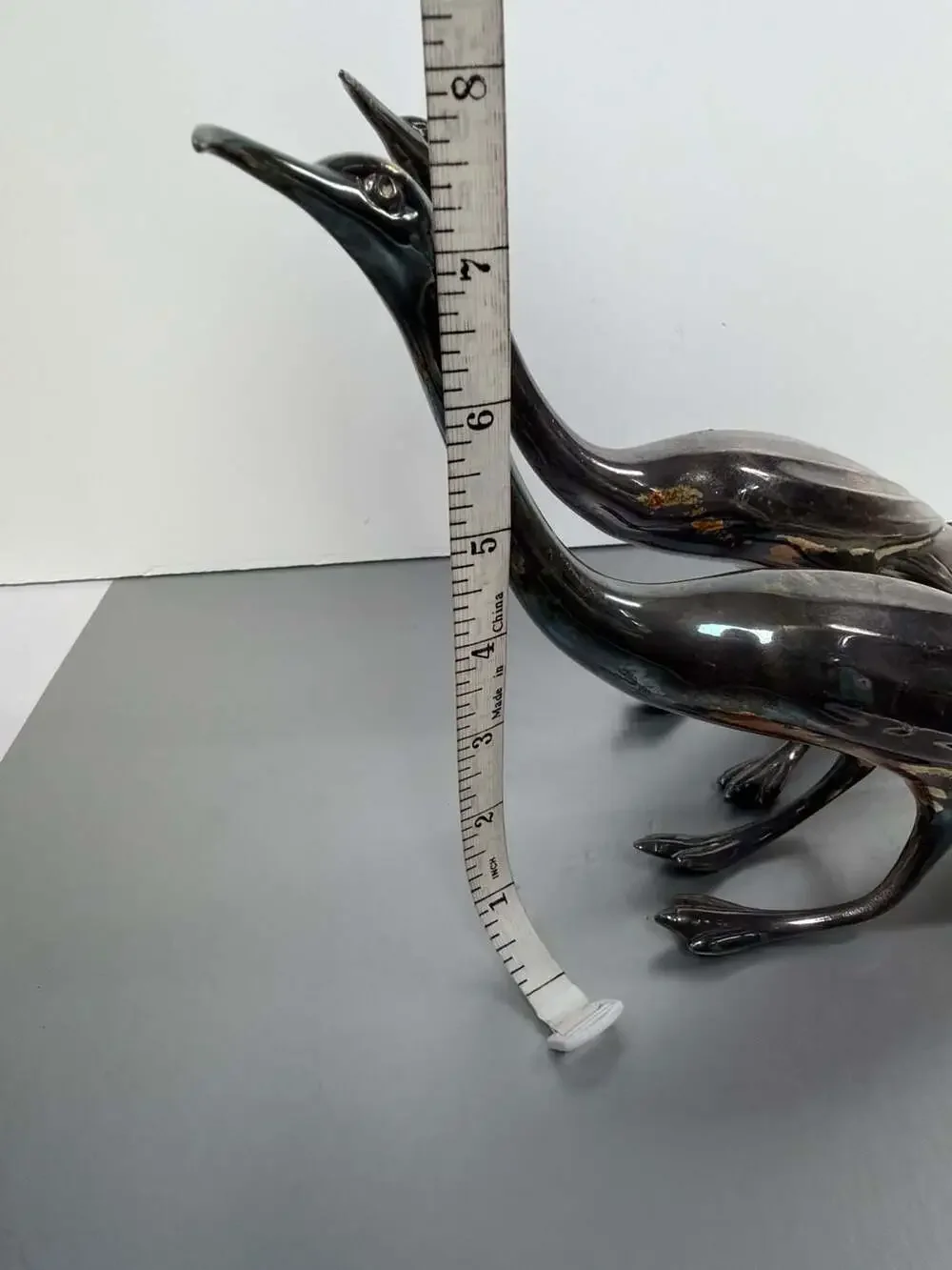 2‎ VTG WEIDLICH MCm HOLLYWOOD REGENCY LARGE SILVERPLATE BIRDS MFG 2257 USA
